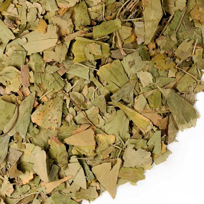 Siberian Green Ginkgo Biloba Cut and Sifted Loose Leaves 200g (7.06 oz) Tea with Sea Buckthorn Leaves
