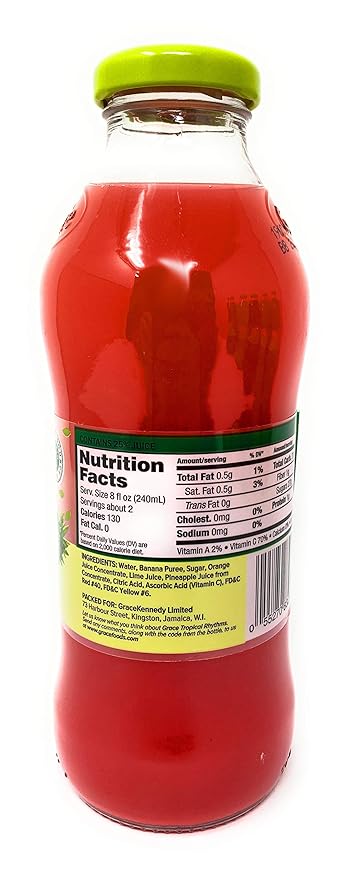 Grace Tropical Rhythms Reggae Medley Jamaican Fruit Juice 16oz 6 Pack