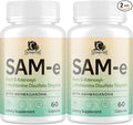 SAM-e Supplement – Capsule Complex with Ashwagandha Extract L-Theanine Rhodiola St. John’s Wort Omega-3 Fatty Acids Magnesium B Vitamins &amp D3 120 Capsules