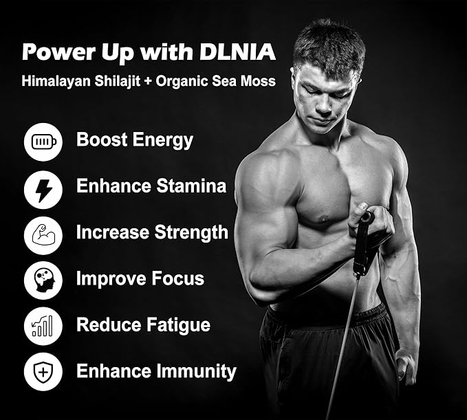 Shilajit 9000mg Sea Moss 17500mg Ginger &amp Black Seed Oil 4000mg Ashwagandha 5000mg Rhodiola Rosea 1000mg Panax Ginseng 1500mg All in 1 Supplement - Sea Moss &amp Shilajit Vitality Bundle