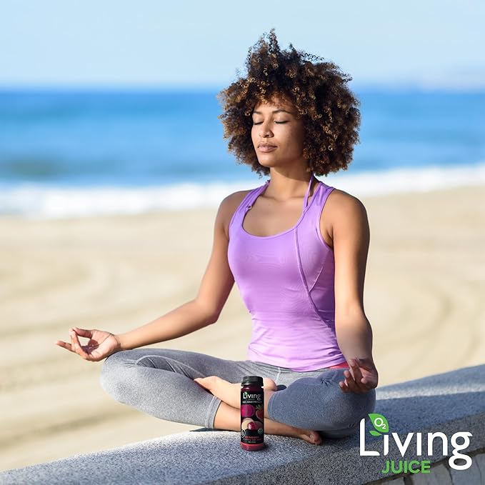 O2 Living Juice Cold Pressed Drink - Red Radiance Organic Juice Pack - No Added Sugar or Water Naturally Sweetened from Fruits Rich in Nutrients &amp Vitamins - Refreshing &amp Non-GMO - 4 fl oz
