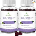 AFXMATE Sambucus Elderberry Gummies Black Elderberry Gummy with Zinc and Vitamin C for Adults Sugar Free Kids Multivitamin Gummies Immune Support* Supplement (2 Pack)