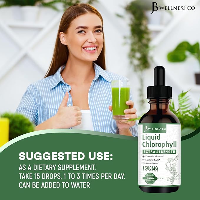 [2-Pack] Liquid Chlorophyll Drops - All-Natural Concentrate – Immune System Support Energy Booster and Digestion – from Mulberry Leaves - 240 Servings - [2-Pack]