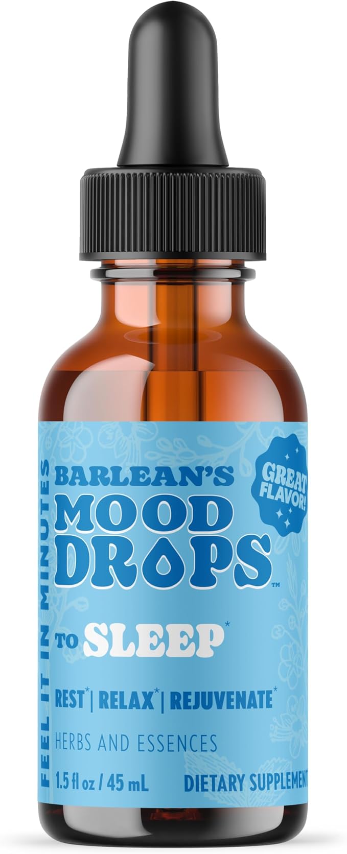 Barlean's Mood Booster Supplement Sleep Liquid Drop Supplement for Men and Women Magnesium and Melatonin Adaptogen Herbs Drops 1.5 oz