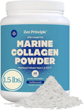 Zen Principle Marine Collagen Peptides Powder 1.5 lb. Wild-Caught Fish Non-GMO. Supports Healthy Skin Hair Joints and Bones.Hydrolyzed Type 1 &amp 3 Protein. Amino Acids.Unflavored Easy to Mix.