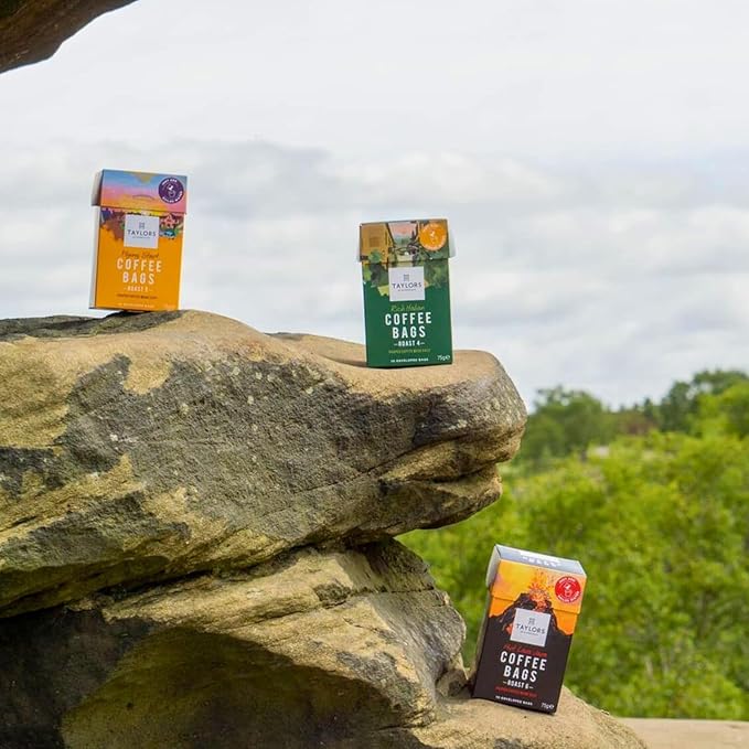 Taylors of Harrogate Coffee Bags 2 X 10 Rich Italian Coffee Bags 2 X 10 Hot Lava Java Coffee Bags and 2 X 10 Flying Start Coffee Bags (Total 6 Packs 60 bags)