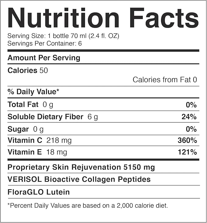 BBGLO® Skin Rejuvenation Collagen Drink - Anti Aging Complex 2.4 fl. Oz (Pack of 12 Bottles Relaxation)