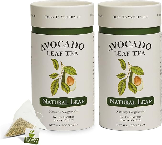 Avocado Leaf Tea Natural Leaf - 2 Pack - Caffeine-free Healthy Herbal Tea | Immune Support | Cold Brew or Hot Tea-30 Tea Bags | 60 Servings (Gluten Free &amp Non-GMO)