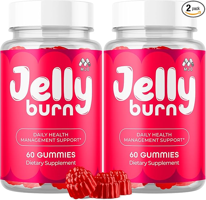 (2 Pack) Jelly Burn Gummies Official JellyBurn Gummys with Natural Ingredient Advanced Health &amp Wellness Vitamin Supplement Formula Max Strength Active Lifestyle Multivitamin Support (120 Gummi