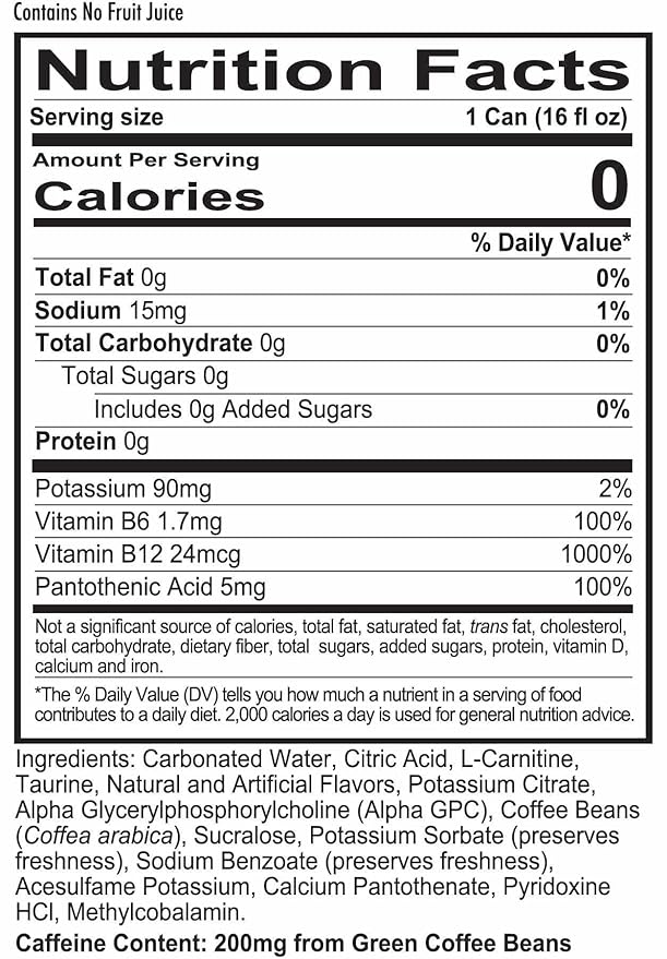 REDCON1 Energy High Performance Drink Orange Cream - Zero Sugar Energy Drink with Alpha GPC Nootropic - 200mg of Natural Caffeine from Green Coffee Beans - Vitamin B6 B12 &amp B5 to Boost Mood (12