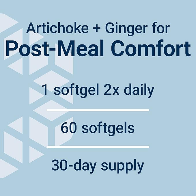 Life Extension Bloat Relief Artichoke Ginger Fennel and Turmeric for Digestive Health Supports Bloating Relief and Promotes Digestive Comfort Gluten Free Non-GMO 60 softgels