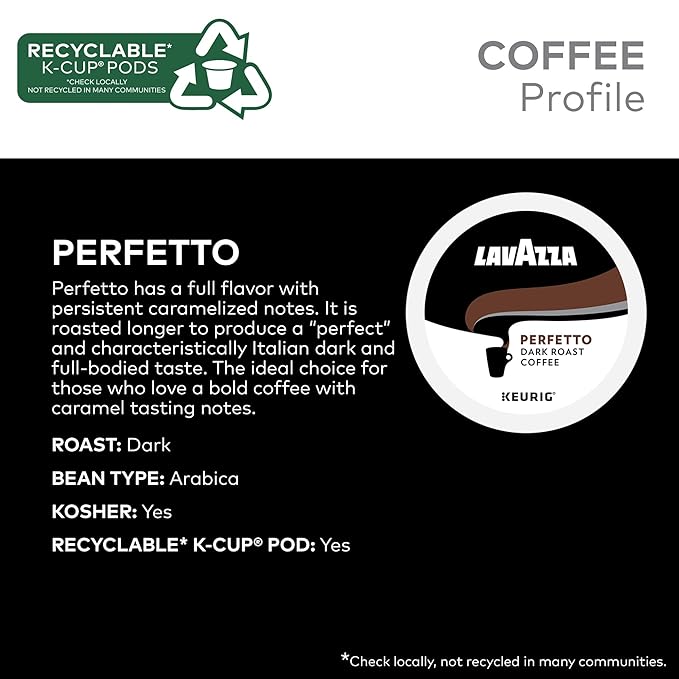 Lavazza Premium Coffee Variety Pack Keurig Single-Serve K-Cup Pods 60 Count (6 Packs of 10)