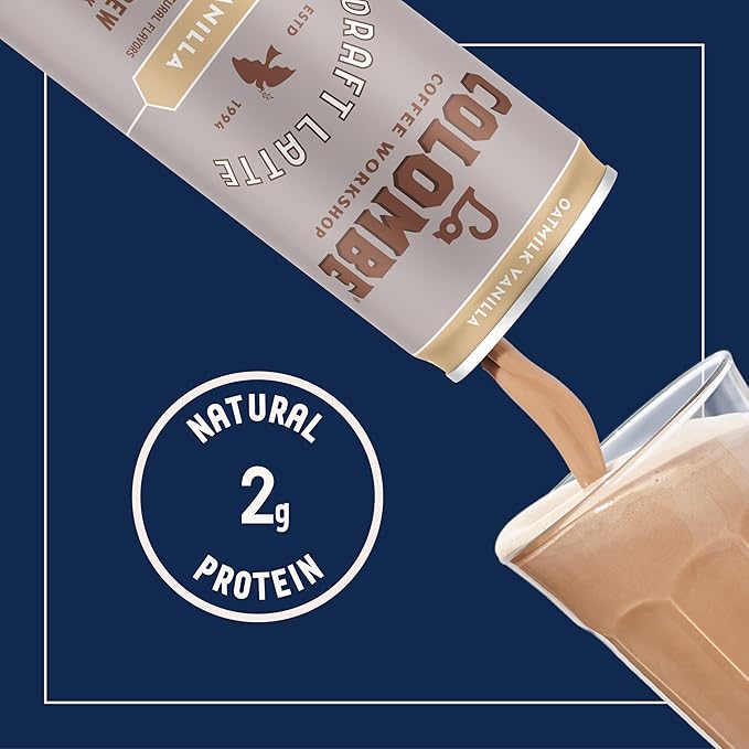 La Colombe Coffee Oatmilk Vanilla Latte 11 fl oz Cans Coffeehouse Quality Cold Brew Specialty Grade Coffee Beans Ready-to-Drink On-the-Go (Pack of 24)