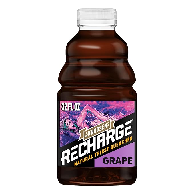 R.W. Knudsen Recharge Grape Sports Drink with Electrolytes 32 fl oz (Pack of 6)