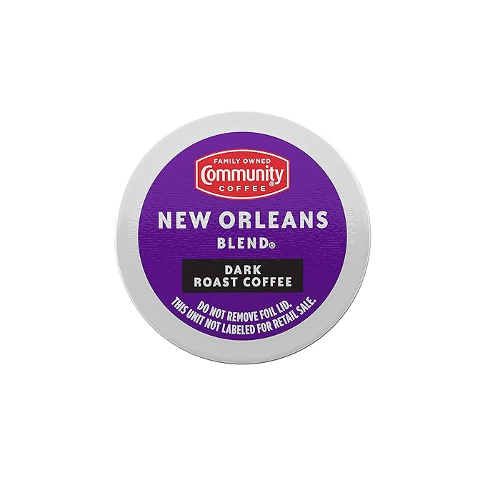 Community Coffee New Orleans Blend 18 Count Coffee Pods Dark Roast Compatible with Keurig 2.0 K-Cup Brewers 18 Count (Pack of 1)