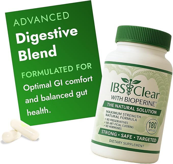 IBS Support - Vitamin D Psyllium Husk Fennel - 180 Capsules - 3 Month Supply