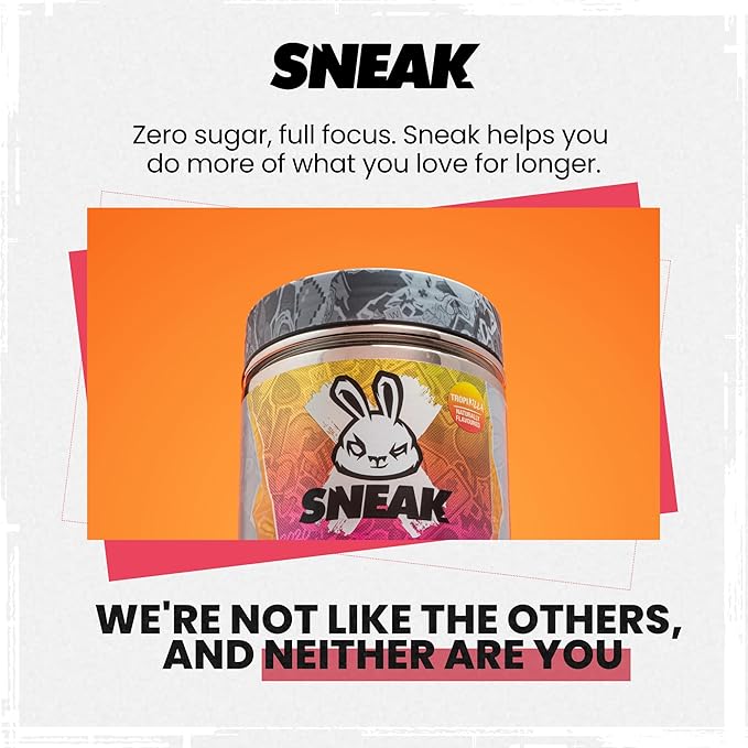 SNEAK Energy Drink Powder | Tropikilla | No Sugar. No Nasties. Just Natural Caffeine Focus-Boosting Nootropics | 40 Servings