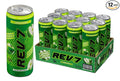 REV7 Energy Drink Caffeine Free Zero Sugar Powered by goBHB Ketones Green Apple - 12ct