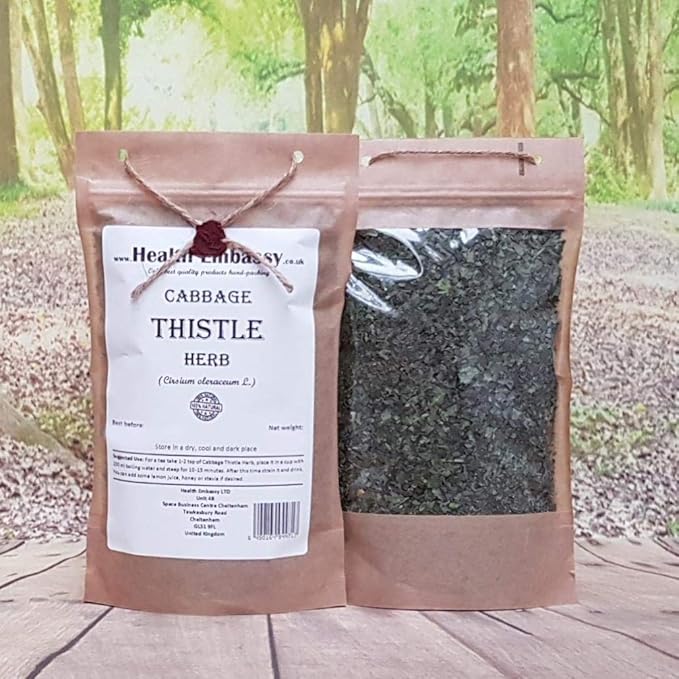 Health Embassy Cabbage Thistle Herb | Cirsium oleraceum L | Herbal Tea (100g)