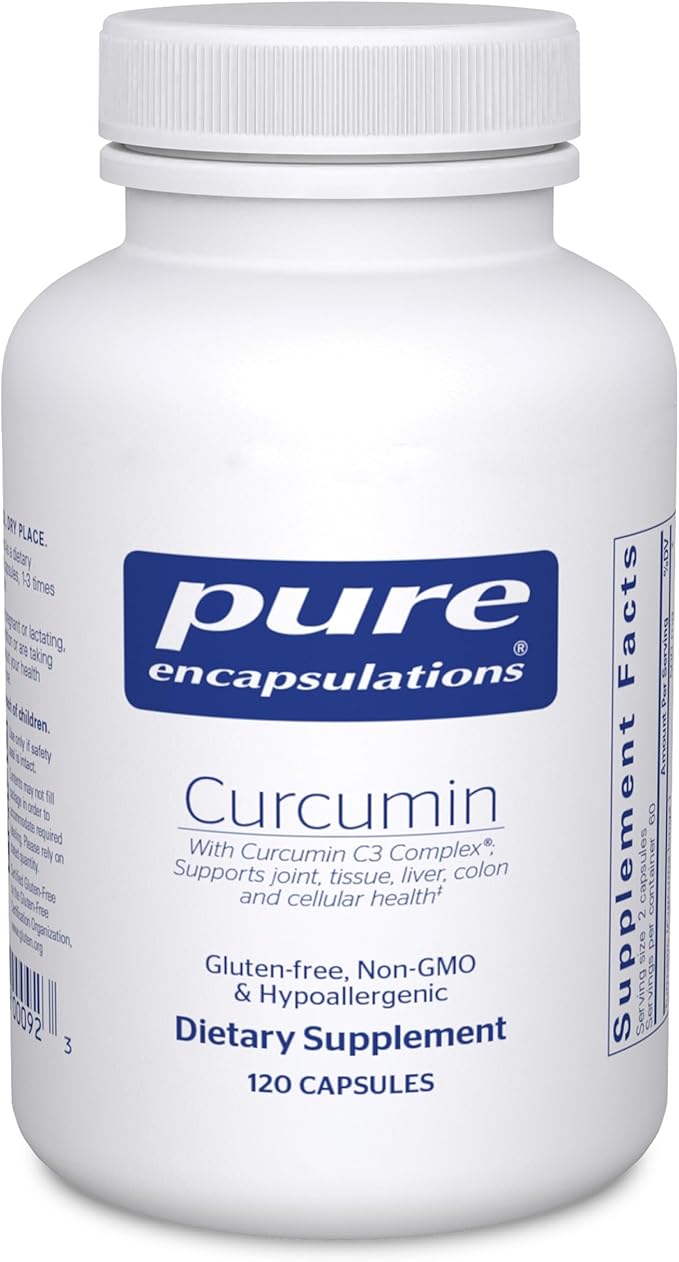 Pure Encapsulations Curcumin - 500 mg - Supports Joint Health &amp Liver Health - Curcuma Longa Capsule - Non-GMO &amp Vegan - 120 Capsules