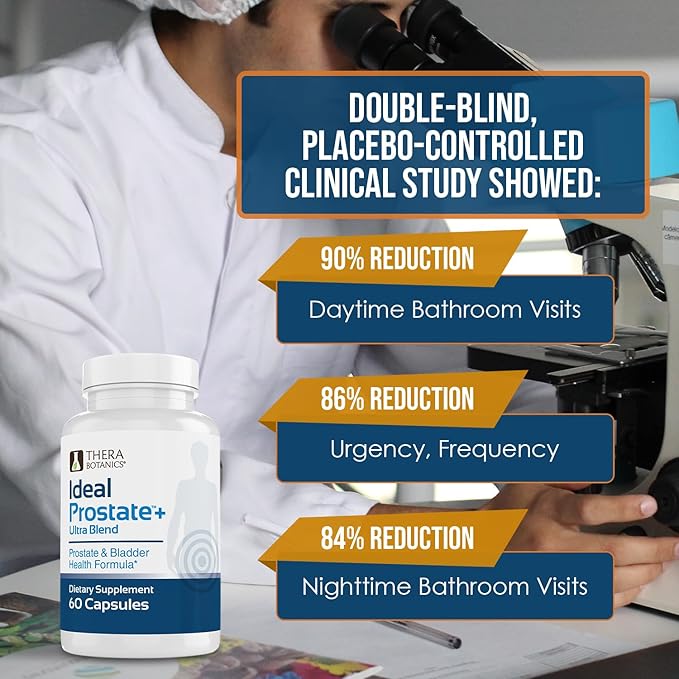 Advanced Men's Prostate Support by Ideal Prostate Plus Ultra with Reishi Mushroom Saw Palmetto Lycopene and More for Natural Relief - 2 Bottles
