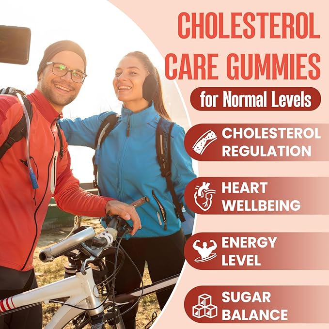 Cholesterol Supplement with Plant Sterols &amp Stanols Guggul Bergamot Orange Extract Red Yeast Rice Plant Sterols Complex Gummies Mixed Berry Flavor 60 Counts