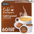 Café Escapes Café Caramel Coffee Beverage Single-Serve K-Cup Pods 60 Count
