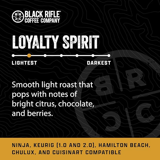 Black Rifle Coffee Company Single Serve Coffee Pods Loyalty Roast Light Roast 88 Count