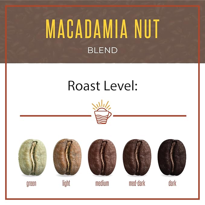 San Diego Coffee Macadamia Nut Medium Roast Whole Bean Coffee 5-Pound Bag Café en grano tostado