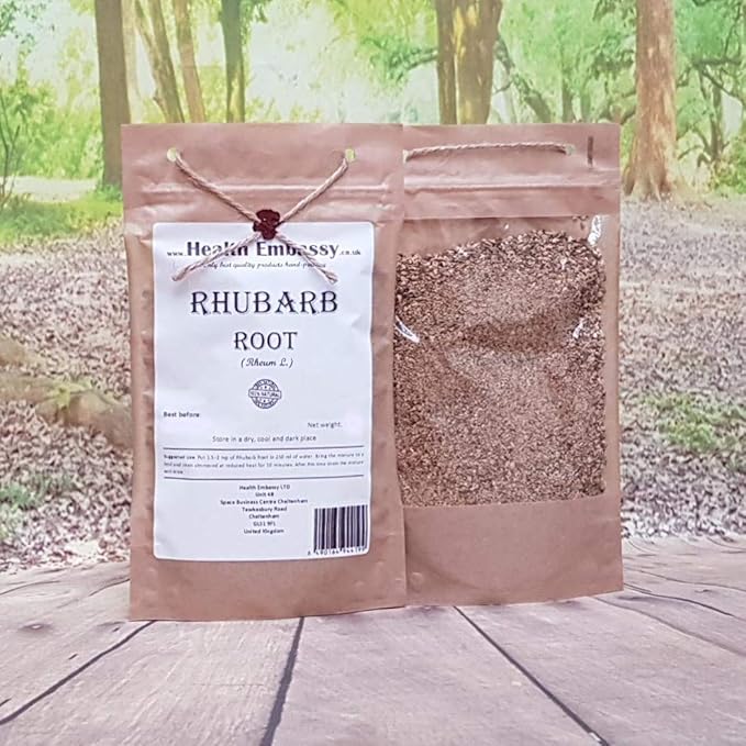 Health Embassy Rhubarb Root | Rheum L. - Rhei Radix | 100% Natural | Loose Herbal Tea (50g)
