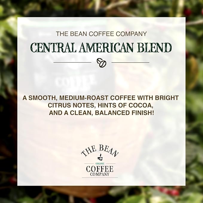 The Bean Organic Coffee Company Central America Medium Roast Whole Bean Coffee 16-Ounce Bag