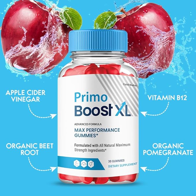 PrimoBoost XL Gummies Primo Boost XL Supplement High Potency All Natural Formula (2 Pack)