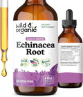 Wild &amp Organic Echinacea Drops - Immune Support Supplement with Echinacea Angustifolia - Liquid Root Extract Tincture - Vegan Sugar &amp Alcohol-Free - 4 fl oz