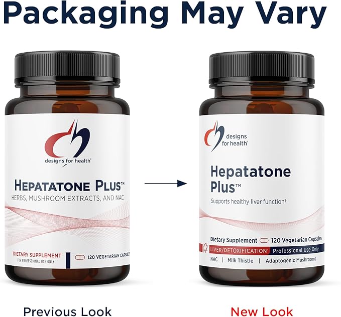 Designs for Health Liver Support Capsules - Hepatatone Plus with Milk Thistle NAC Schisandra - Mushroom Extracts for Cleanse + Immune Support - Liver Detox Supplement for Men + Women (120 Capsules)