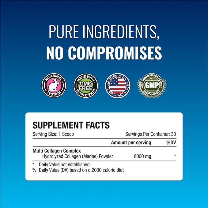 Approved Science Collagen Powder - Hair Skin Nails &amp Joints - 150 Scoops - Five Month Supply
