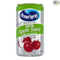 Ocean Spray 100% Apple Juice 7.2 oz Cans (Pack of 24)