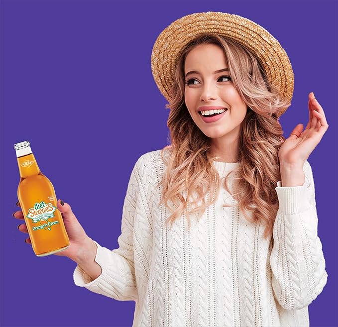 Diet Stewart's Orange 'n Cream Soda 12 fl oz (24 Glass Bottles)
