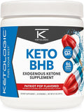 Ketologic Keto BHB (Patriot Pop Flavor) 30 Servings - Exogenous Ketone Supplement with goBHB Beta-Hydroxybutyrate Salts