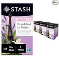 Stash Tea Breakfast In Paris Black Tea - Caffeinated Non-GMO Project Verified Premium Tea with No Artificial Ingredients 18 Count (Pack of 6) - 108 Bags Total