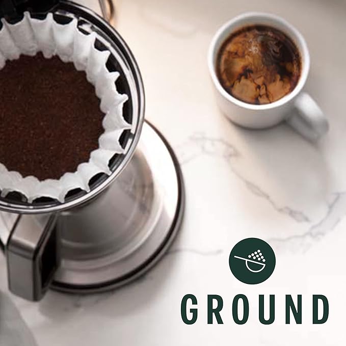 Starbucks Ground Coffee Medium Roast Coffee Half-Caff House Blend 100% Arabica 6 Bags (12 oz each)