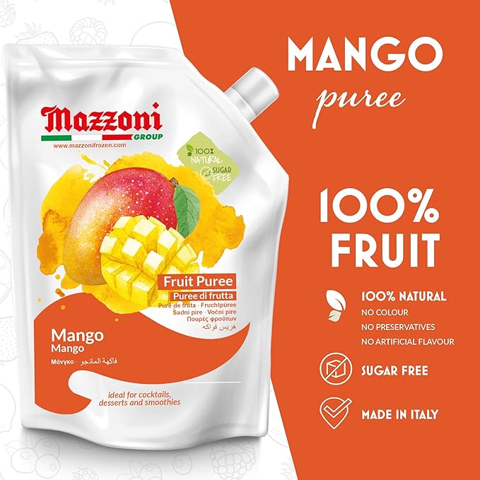 Mazzoni - Mixed Berry &amp Mango Puree 100% Natural Fruit