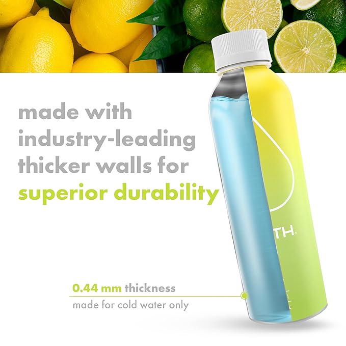 PATH Lemon Lime Flavored Sparkling Water - Ultra-Purified pH-Balanced Carbonated Soda Water in Aluminum Water Bottle - BPA-Free Light Reusable Infinitely Recyclable 20.3 fl oz (Pack of 12)