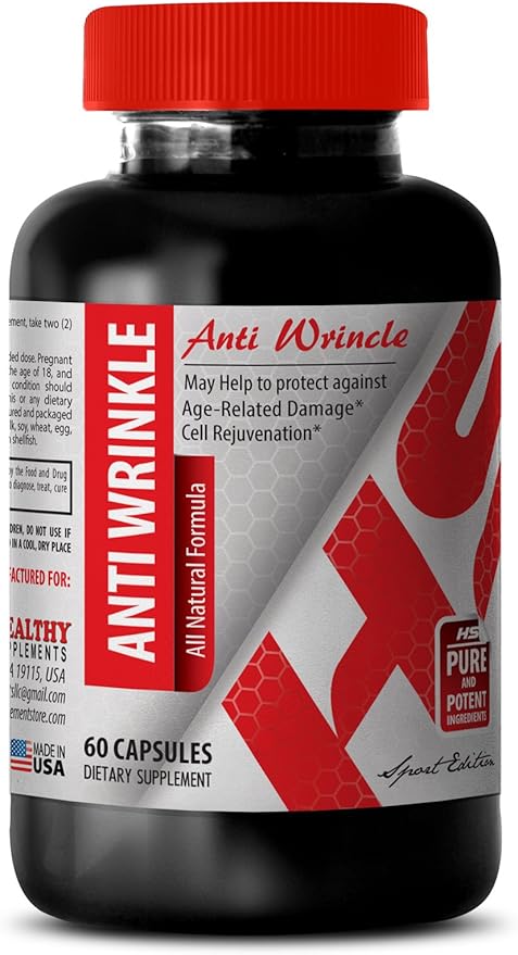 Anti-Wrinkle Supplement - Resveratrol Aloe Vera Collagen Green Tea Grape Seed Hyaluronic Acid Turmeric Anti-Wrinkle Grape Seed Anti-Wrinkle Hyaluronic Acid Anti-Wrinkle Turmeric 2Bot