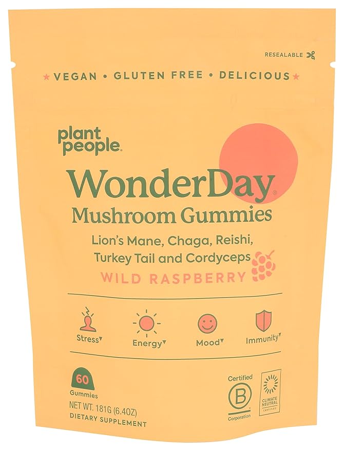Plant People WonderDay Mushroom Gummies 60 CT