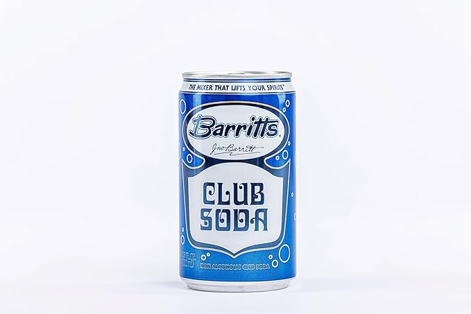 Barritt's Mixers - Club Soda Non-Alcoholic Soda Cocktail Mixer 7.5 fl oz Cans 24 Pack Mini 0 Calories 0 Sugar