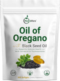 Oil of Oregano with Black Seed Oil Capsules – Dietary Supplement for Immune &amp Respiratory Wellness Support – with Carvacrol &amp Thymoquinone – Non-GMO Gluten-Free – 300 Softgels