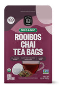 FGO Organic Rooibos Chai Tea 100 Count Eco-Conscious Tea Bags Resealable Bag Packaging May Vary (Pack of 1)