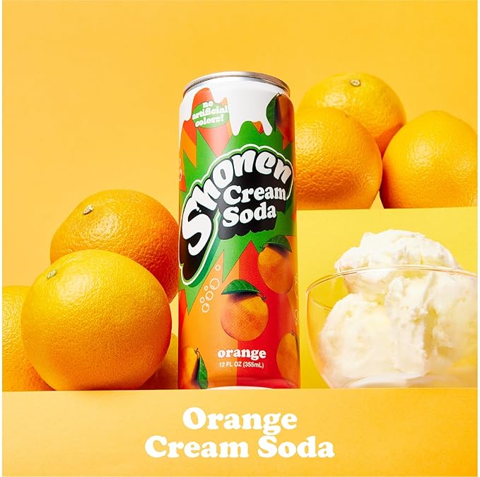 Shonen Soda - Orange Cream | 12 Fl Oz Can | 12-Pack