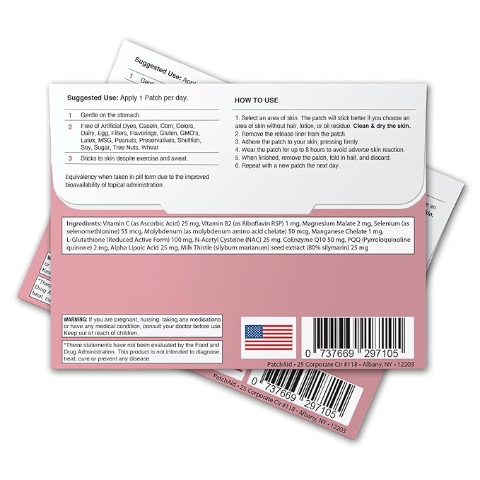 PatchAid Glutathione Topical Patch 30-Day Supply