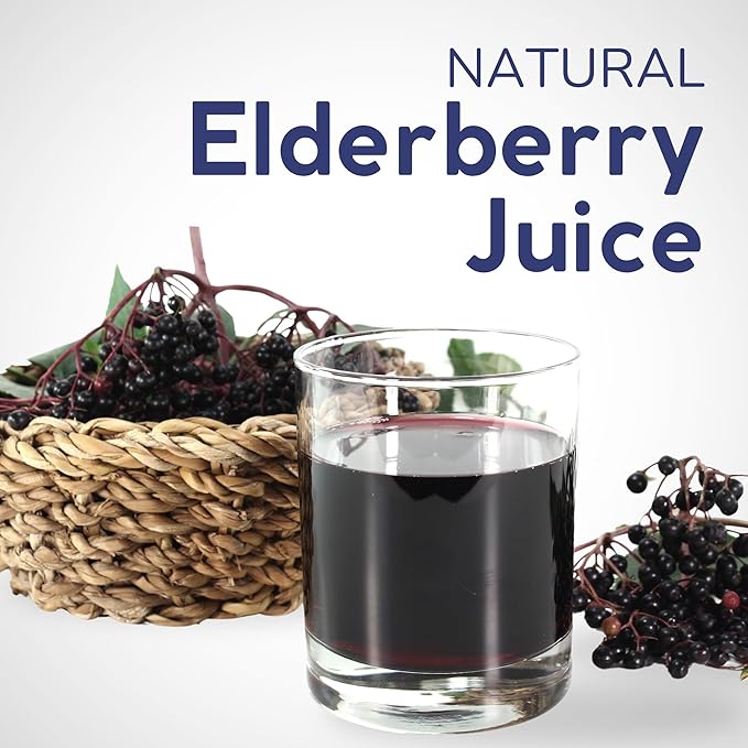 Organic Elderberry Juice Box 101.4 Fl Oz | Pure Fruit Juice Not From Concentrate | Organic Vegan Non-GMO | No Added Sugar Easy-Pour Tap Packaging